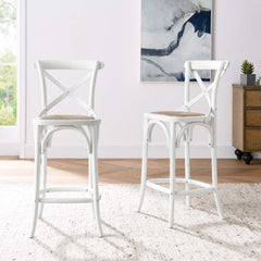 Gear White Counter Stool - 19x17.5" - Ornate Home
