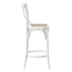 Gear White Counter Stool - 19x17.5" - Ornate Home