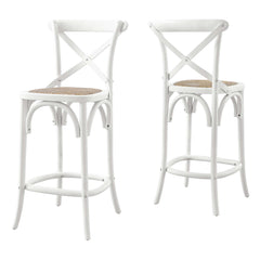Gear White Counter Stool - 19x17.5" - Ornate Home