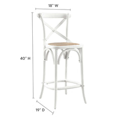 Gear White Counter Stool - 19x17.5" - Ornate Home