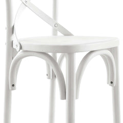 Gear White Counter Stool - 19x17.5x39.5" - Ornate Home
