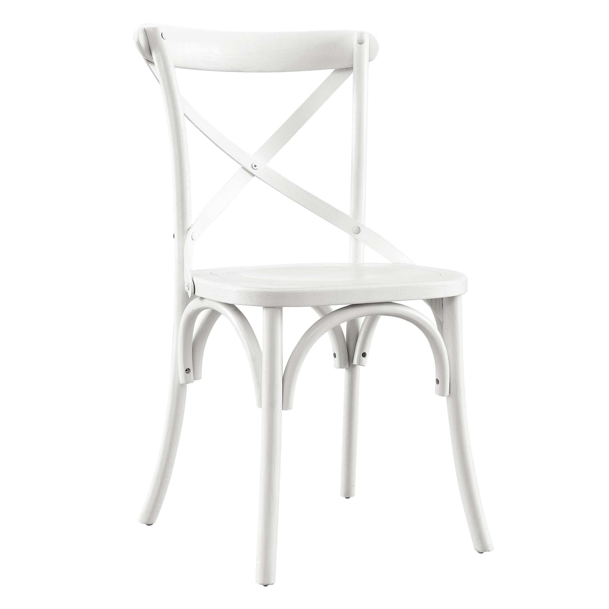 Gear White Dining Side Chair - 21x19.5" - Ornate Home