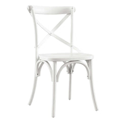 Gear White Dining Side Chair - 21x19.5" - Ornate Home