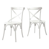Gear White Dining Side Chair - 21x19.5" - Ornate Home