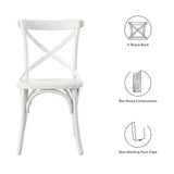 Gear White Dining Side Chair - 21x19.5" - Ornate Home