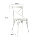 Gear White Dining Side Chair - 21x19.5" - Ornate Home
