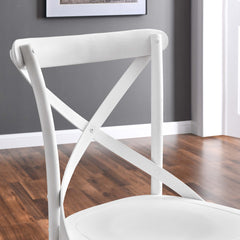 Gear White Dining Side Chair - 21x19.5" - Ornate Home