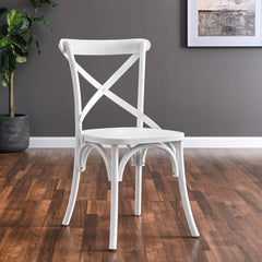 Gear White Dining Side Chair - 21x19.5" - Ornate Home