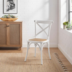 Gear White Dining Side Chair - 21x19.5x34.5" - Ornate Home