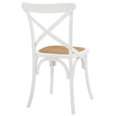 Gear White Dining Side Chair - 21x19.5x34.5" - Ornate Home