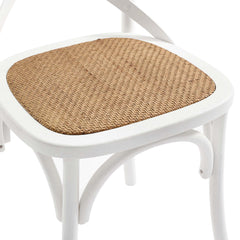 Gear White Dining Side Chair - 21x19.5x34.5" - Ornate Home