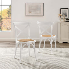 Gear White Dining Side Chair (Set of 2) - Ornate Home