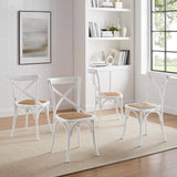 Gear White Dining Side Chair (Set of 4) - Ornate Home