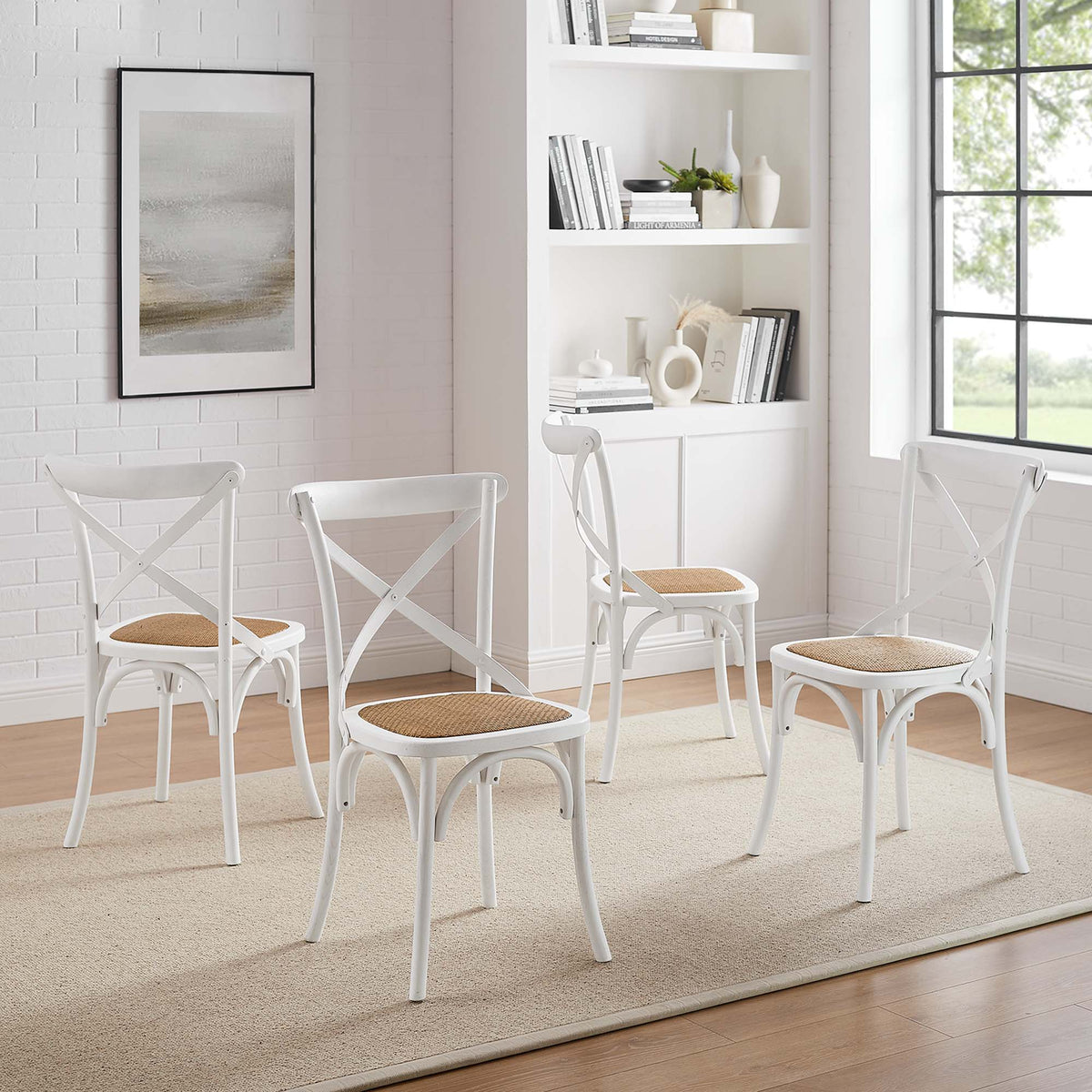 Gear White Dining Side Chair (Set of 4) - Ornate Home