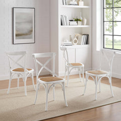 Gear White Dining Side Chair (Set of 4) - Ornate Home