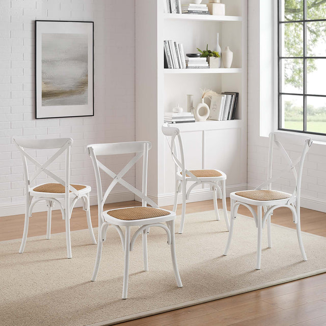 Gear White Dining Side Chair (Set of 4) - Ornate Home