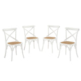 Gear White Dining Side Chair (Set of 4) - Ornate Home