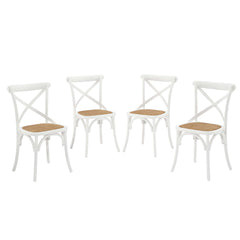 Gear White Dining Side Chair (Set of 4) - Ornate Home