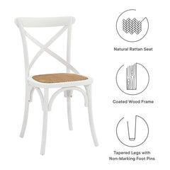 Gear White Dining Side Chair (Set of 4) - Ornate Home