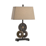 Gears Brown Table Lamp - Ornate Home