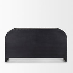 Gehry Black Metal Frame with Wood Accent 4 Cabinet Door Two Drawer Sideboard - Ornate Home