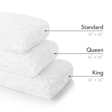 Gel Convolution White Queen High Loft Pillow - Ornate Home