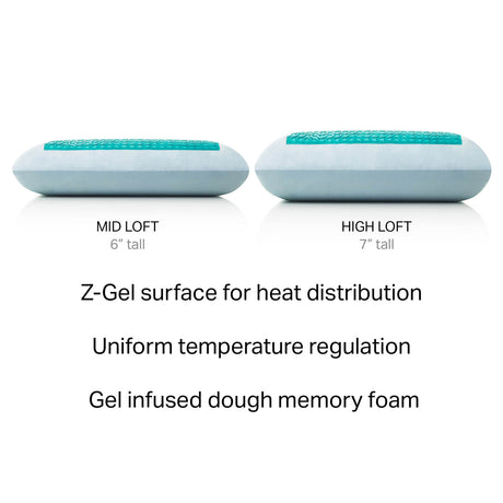 Gel Dough + Z Gel White Queen High Loft Pillow - Ornate Home