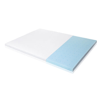 Gel Memory Foam White Twin 2.5" Mattress Topper - Ornate Home