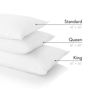 Gelled Microfiber White King Pillow - Ornate Home
