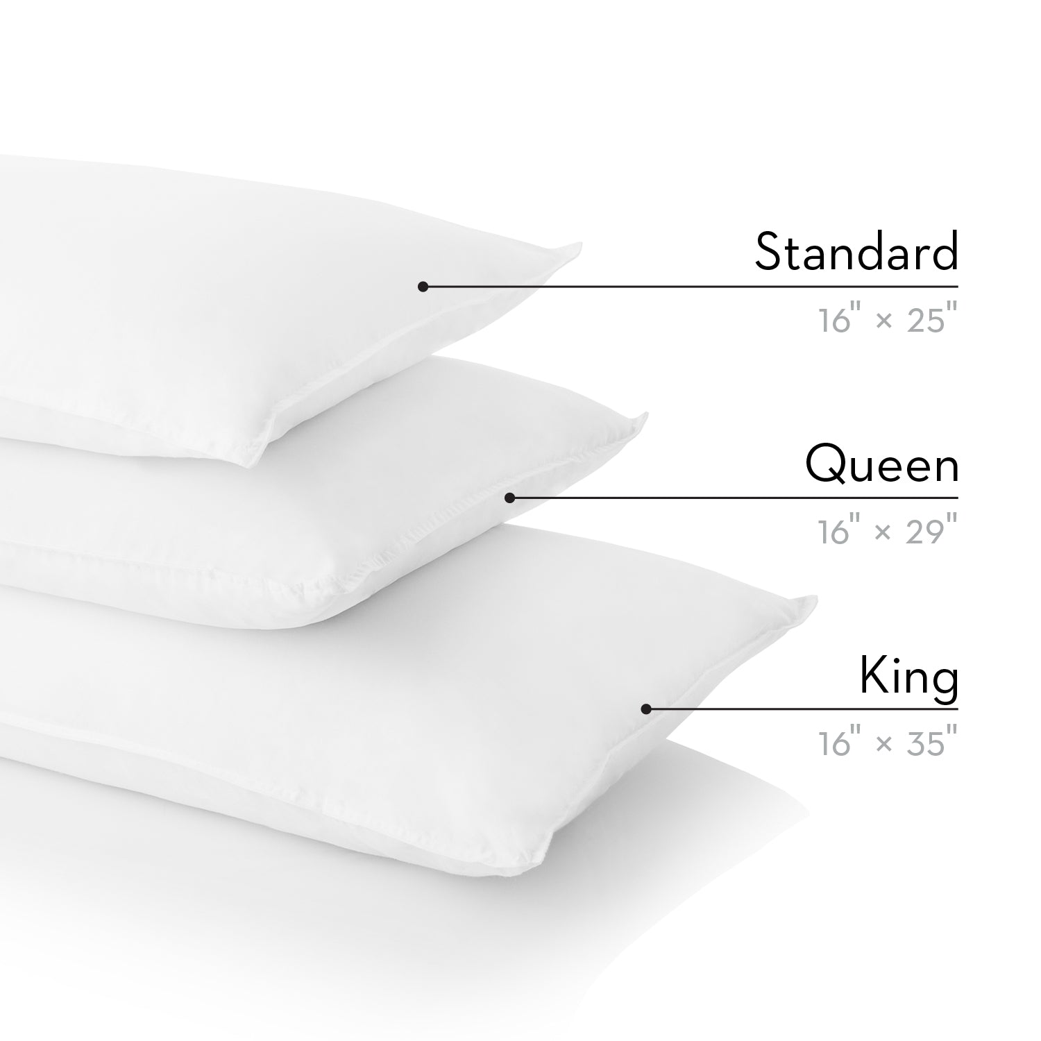 Gelled Microfiber White Queen Pillow - Ornate Home