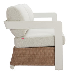 Gelo White & Brown Outdoor Sofa - Ornate Home