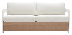 Gelo White & Brown Outdoor Sofa - Ornate Home