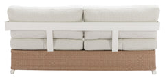 Gelo White & Brown Outdoor Sofa - Ornate Home