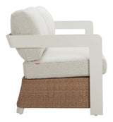 Gelo White & Brown Sofa