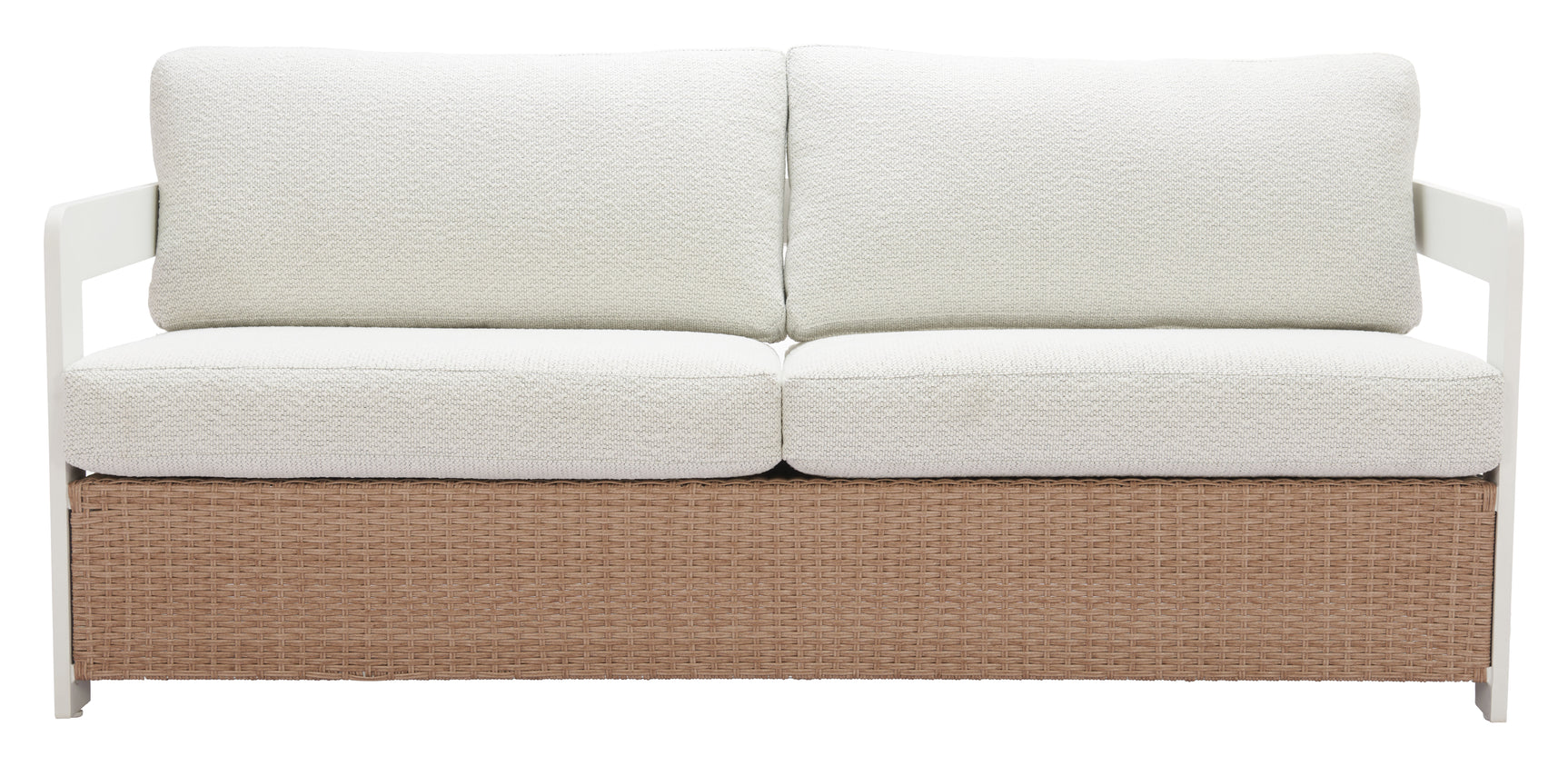 Gelo White & Brown Sofa