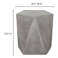 Gem Dark Grey Outdoor Stool - Ornate Home