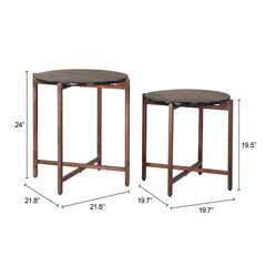 Gema Bronze Coffee Table Set (2-Piece) - Ornate Home