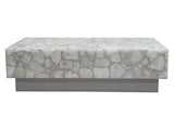 Gemini White Coffee Table - Ornate Home