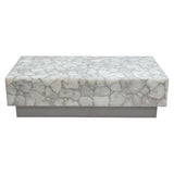 Gemini White Coffee Table - Ornate Home