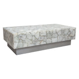Gemini White Coffee Table - Ornate Home
