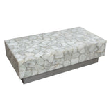 Gemini White Coffee Table - Ornate Home