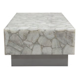 Gemini White Coffee Table - Ornate Home