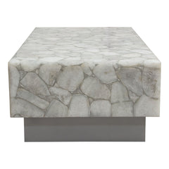 Gemini White Coffee Table - Ornate Home