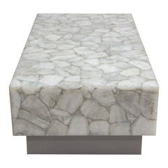 Gemini White Coffee Table - Ornate Home