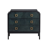 Gemma Black/Blue Three-Drawer Chest - Ornate Home