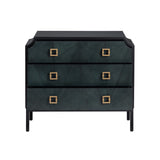 Gemma Black/Blue Three-Drawer Chest - Ornate Home