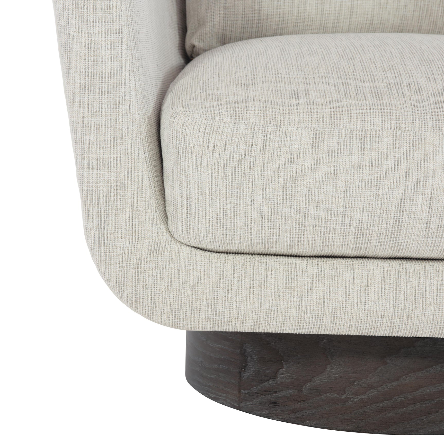 Gemma Portobello/Beige/Grey Leather-Fabric Swivel Chair - Ornate Home