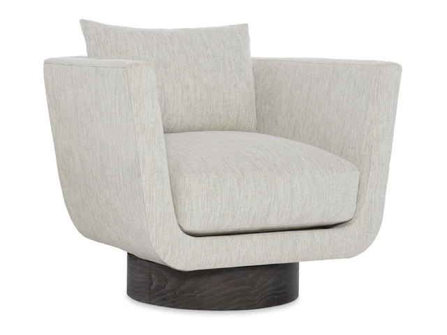Gemma Portobello/Grey Fabric Swivel Chair - Ornate Home