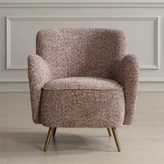 Gemstone Red Confetti Toned Accent Chair - Ornate Home