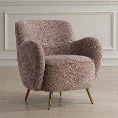 Gemstone Red Confetti Toned Accent Chair - Ornate Home